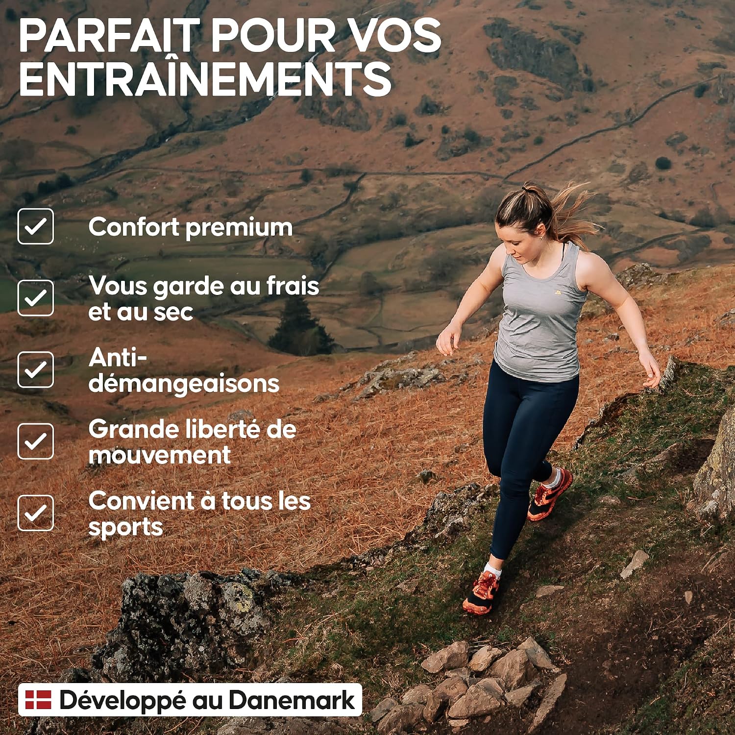 Detalle de DANISH ENDURANCE débardeur sport respirant femme
