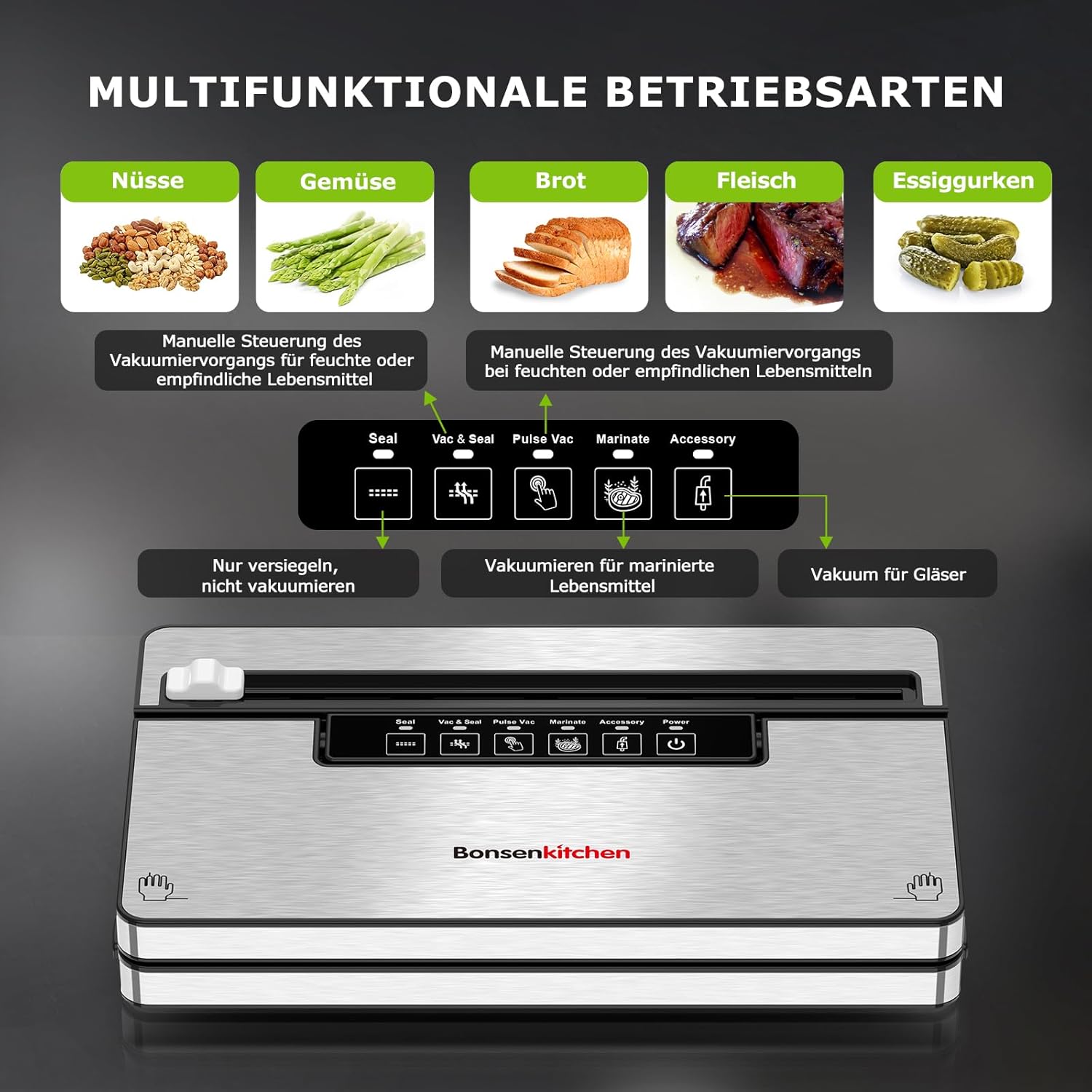 Thumbnail 2 de Bonsenkitchen Vakuumierer Stark 8 L/Min