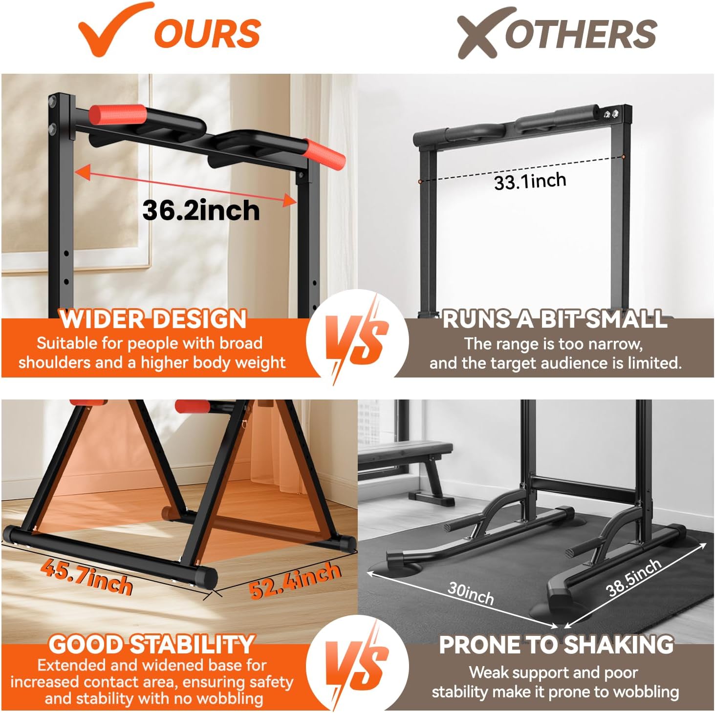 Thumbnail 6 de WATBKHE Power Tower Pull Up Dip Station Foldable: Multi-Function Home Gym
