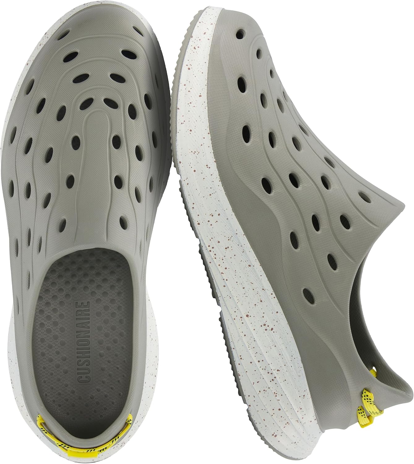 Detalle de CUSHIONAIRE Fuel EVA Recovery Shoes for Men: Lightweight, Waterproof Slip-On Sneakers