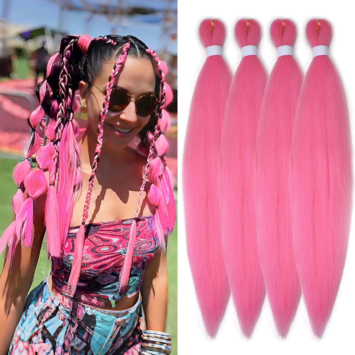 Detalle de Aooffut Braiding Hair Extensions, 26-Inch