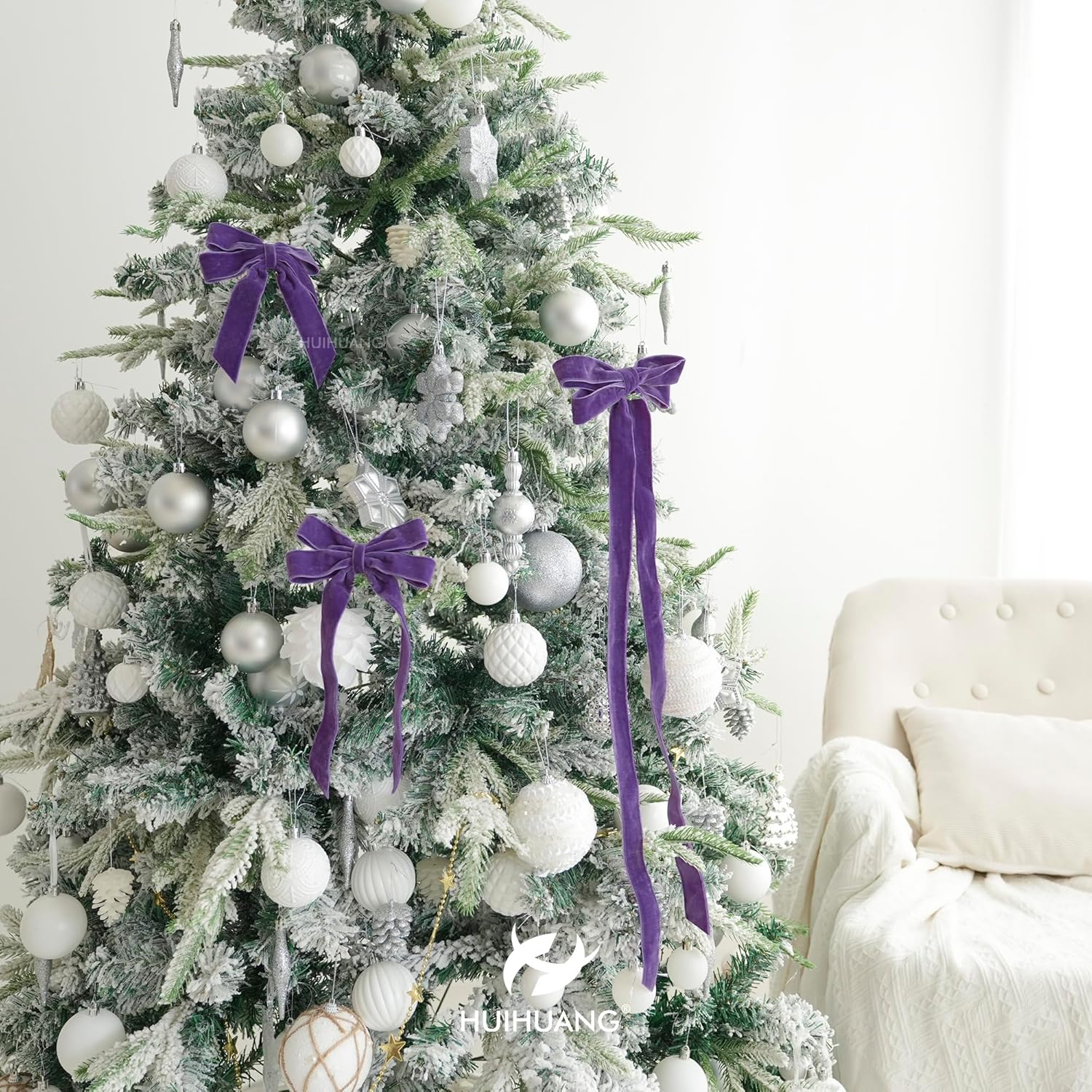 Thumbnail 5 de HUIHUANG Purple Velvet Ribbon 1 inch, 10 yards 🎀