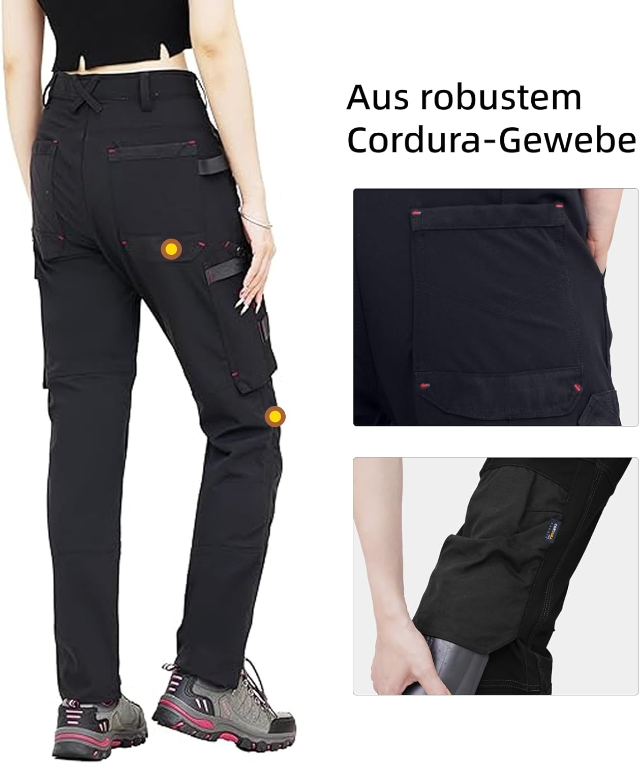Thumbnail 2 de WORK IDEA Damen Slim-Fit Stretch Arbeitshose: Strapazierfähig, flexibel und stilvoll