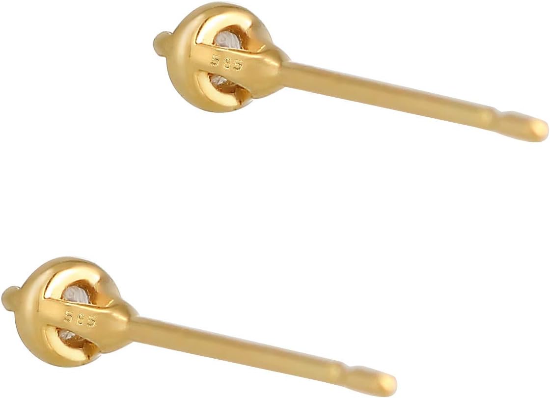 Detalle 2 de DIAMORE Elli Ohrringe Solitär 0,06 ct Gelbgold