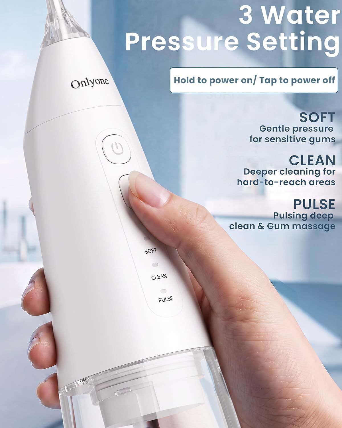 Detalle 2 de Onlyone Portable Water Flosser, 300 mL Tank