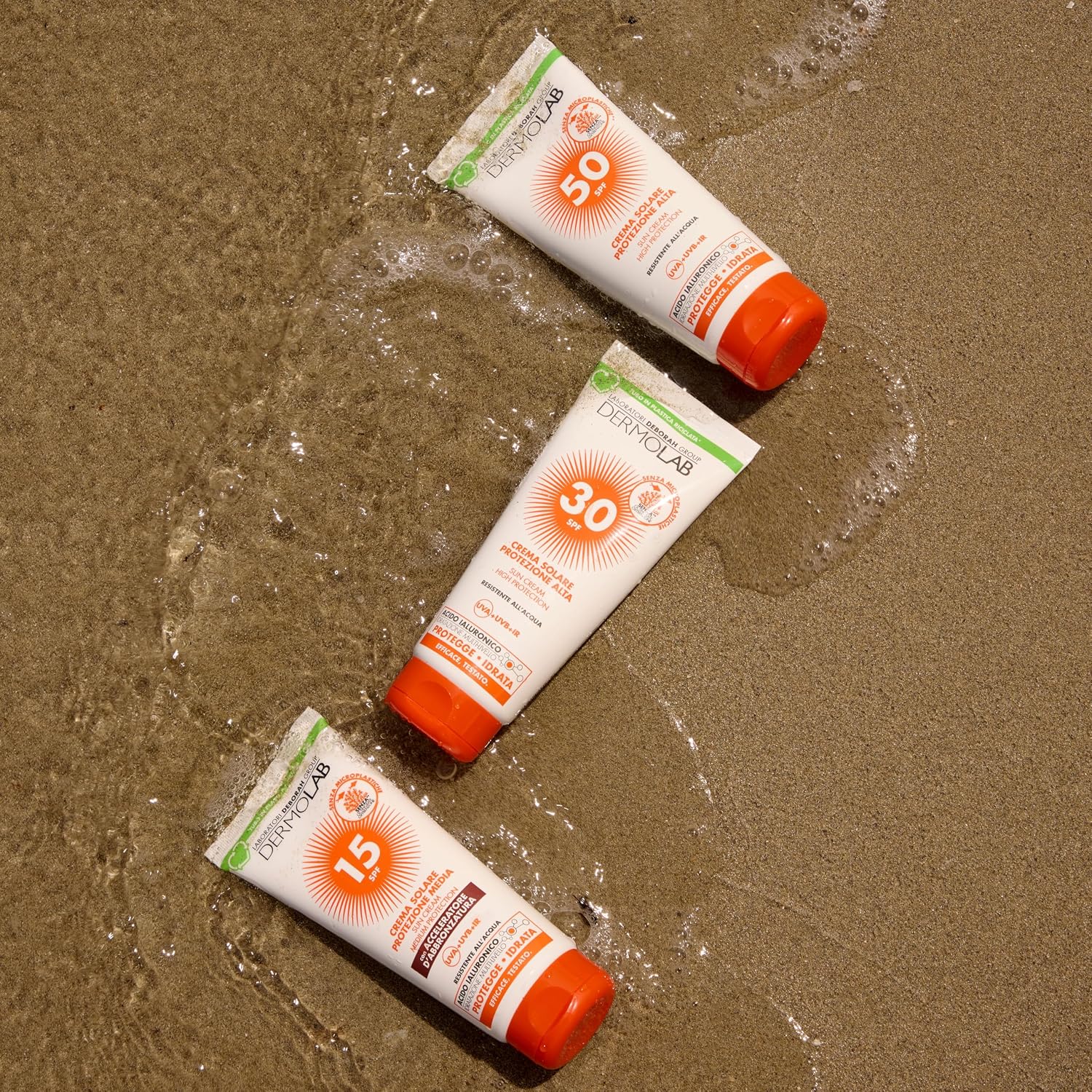Detalle 2 de Dermolab Crema Solare Abbronzante Protettiva SPF 15, Texture Vellutata Non Grassa 200 ml