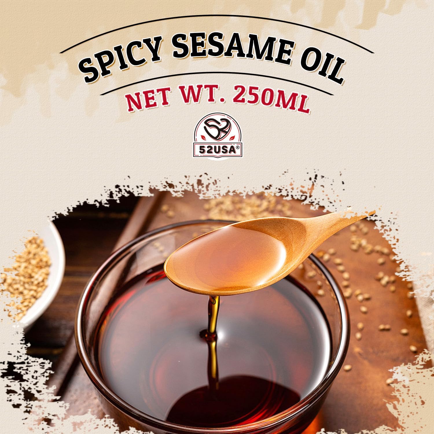Thumbnail 2 de 52USA Premium Hot Sesame Oil, Chili-Infused, 2 Bottles, 8.45 fl oz Each