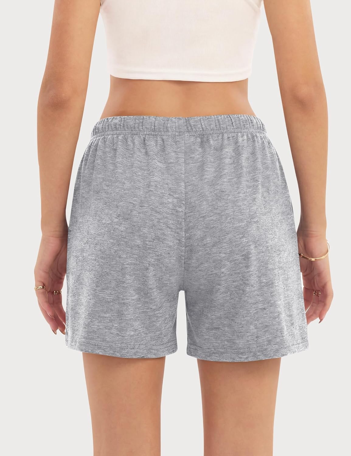 Detalle de JOYLADY Women's Sleep Shorts: Cotton Lounge Pajama Shorts with Drawstring Waist