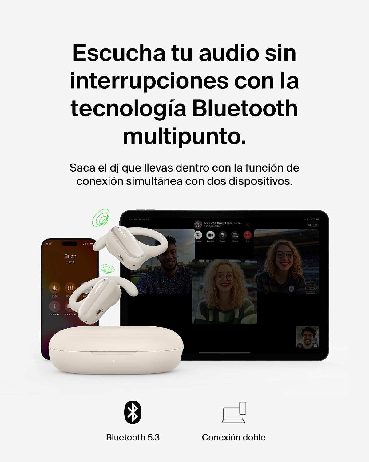 Thumbnail 4 de Belkin SoundForm ClearFit Auriculares Open-Ear 8 h
