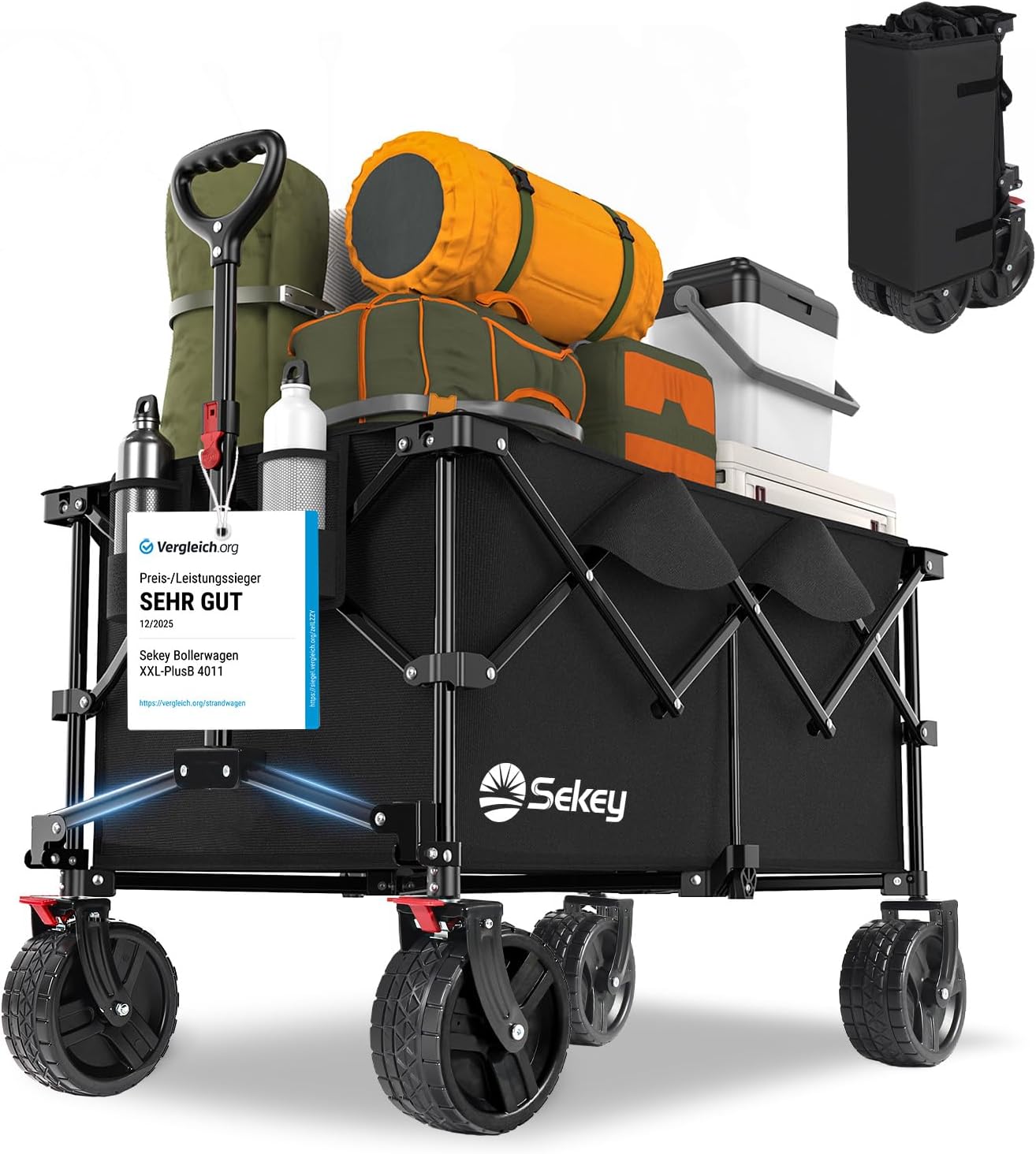 Detalle de Sekey XXL Plus carrello spiaggia 200L