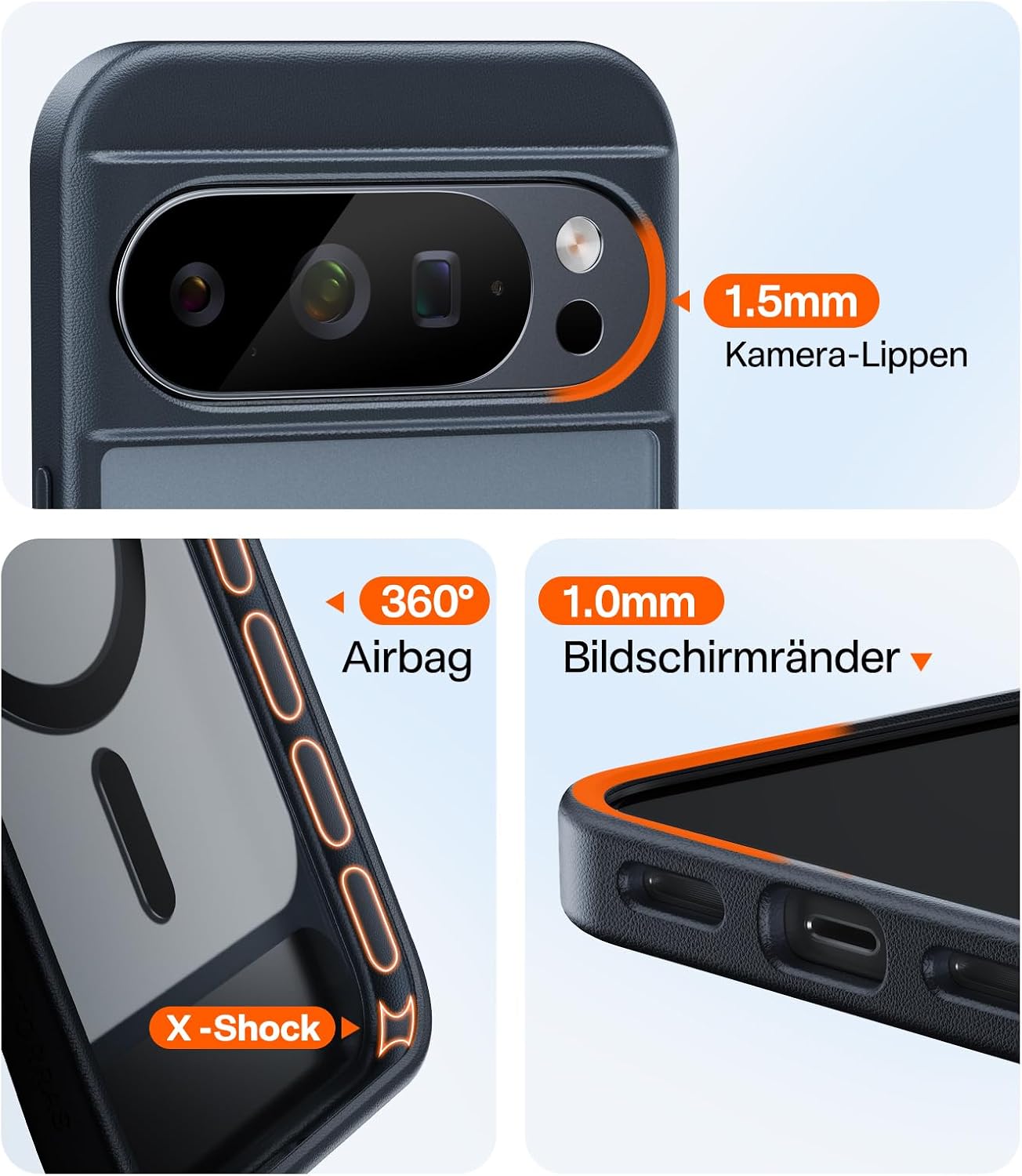 Detalle 2 de TORRAS Ostand L1 Hülle für Google Pixel 10 Pro XL mit MagSafe‑Ständer und Titan‑Stütze