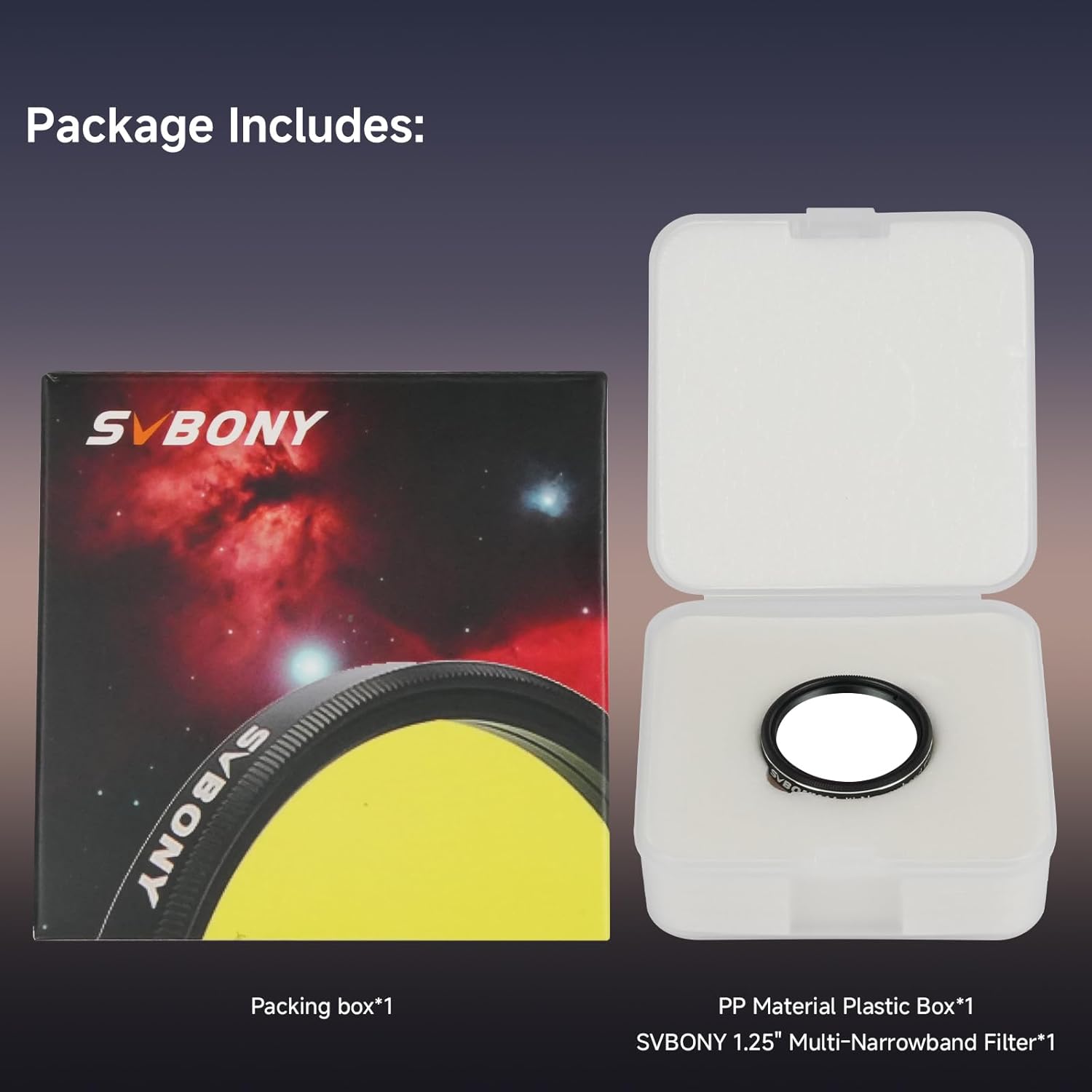 Thumbnail 6 de Svbony SV240 1,25" filtro fotografico multi-bandpass per inquinamento luminoso e NIR (nebulae e astrofotografia urbana)