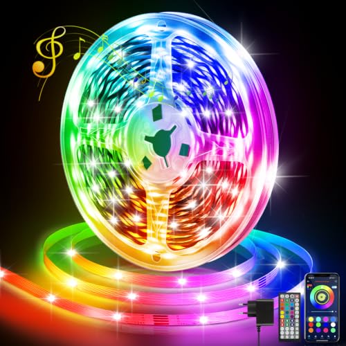 Detalle de Ruban LED 10m RGB avec Bluetooth et Synchronisation Musicale – Ylatoial