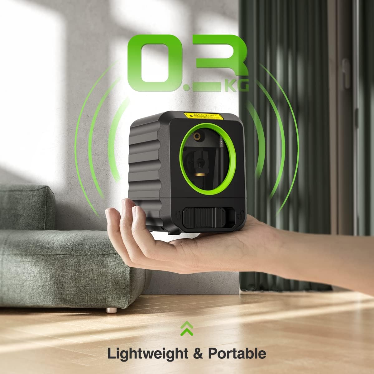 Detalle 2 de Huepar B011G 100ft Green Laser Level 🛠