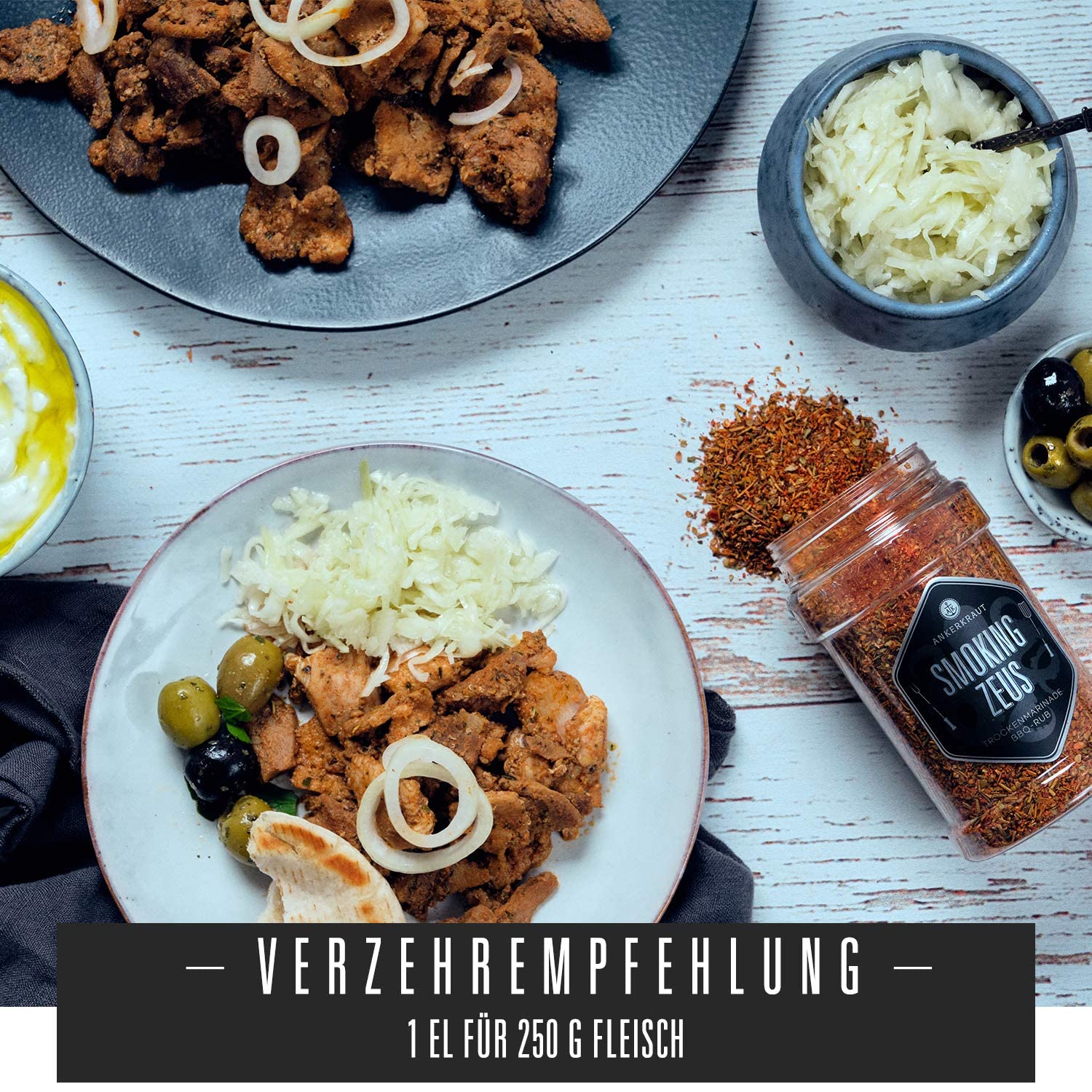 Thumbnail 3 de Ankerkraut Smoking Zeus: Gewürzmischung zum Grillen und Gyros – 200 g im Streuer