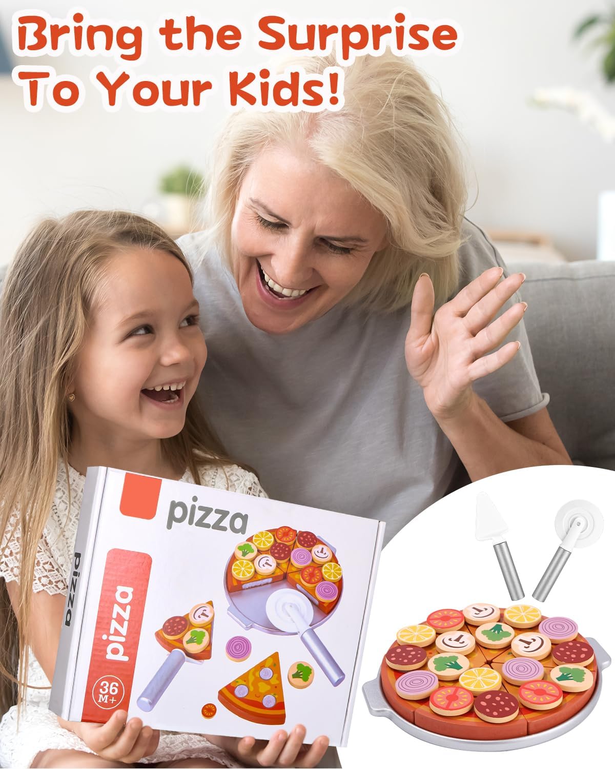 Thumbnail 6 de Pizza-Set aus Holz für Kinder 27 Teile