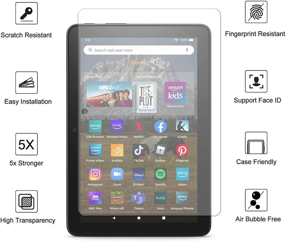Thumbnail 5 de Ytuomzi 8-inch tempered glass screen protector