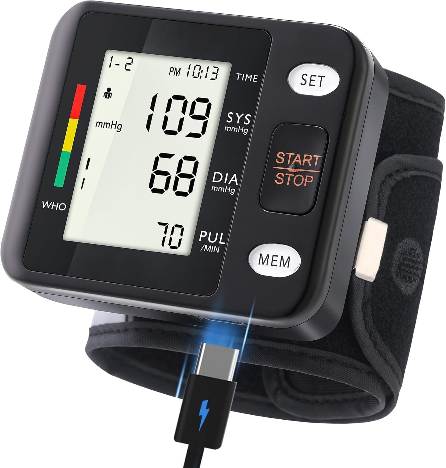 Detalle de ARSIMAI BSX312 Automatic Wrist Blood Pressure Monitor with Backlit LCD
