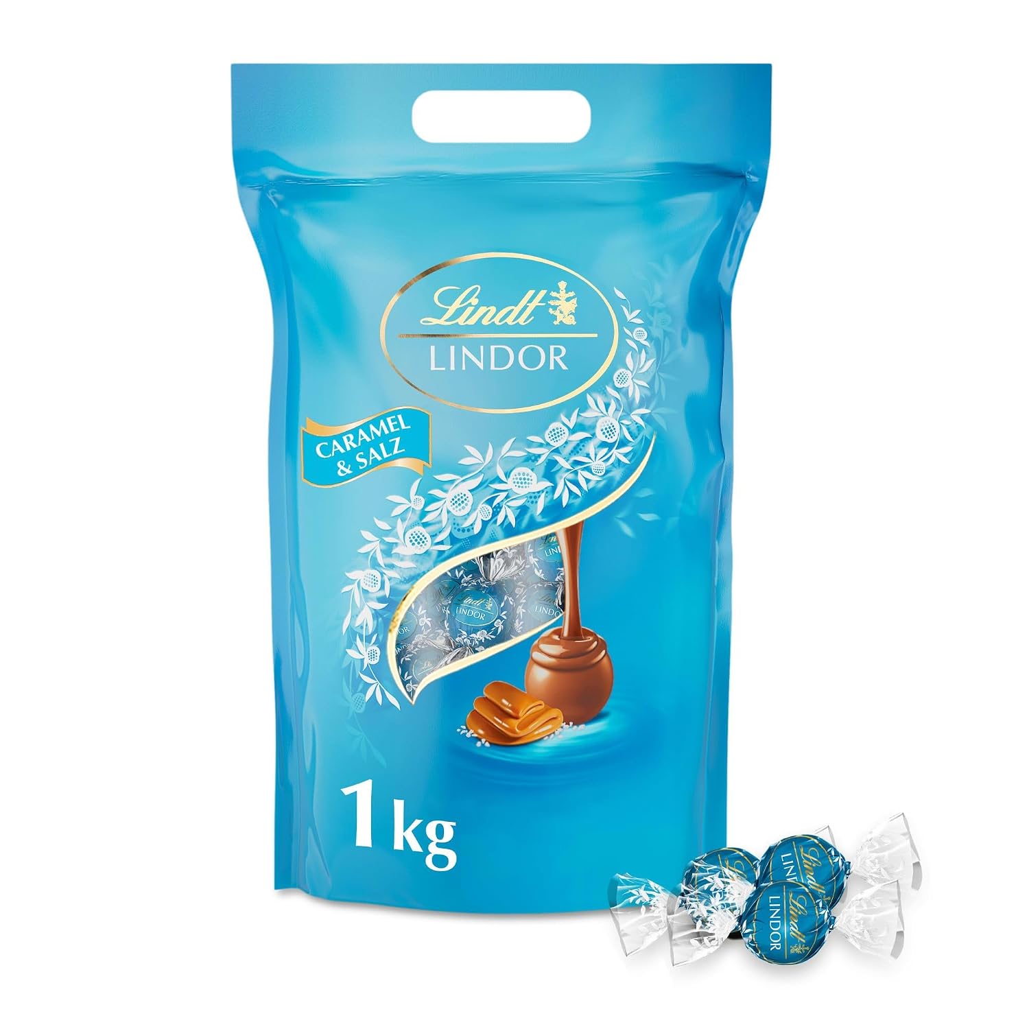 Detalle de Lindt LINDOR Salz-Karamell 80 Kugeln 🍫