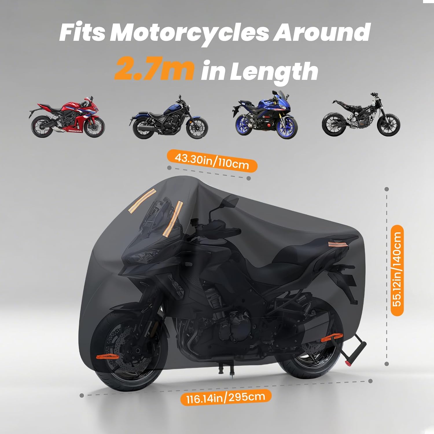 Thumbnail 4 de MIDINGCHAI Motorrad Abdeckplane 4XL 420D