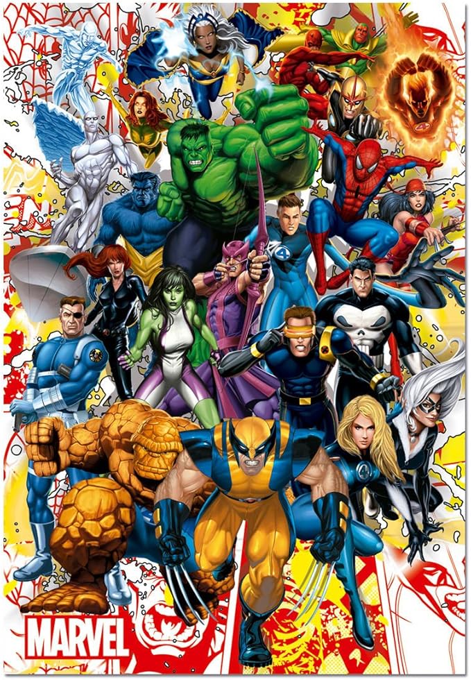 Educa Puzzle Marvel de 500 Piezas para Adultos 🧩 Incluye Pegamento Fix