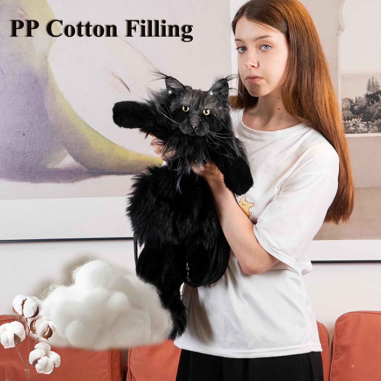 Thumbnail 1 de Chongker Stuffed Realistic Cat Plush Backpack
