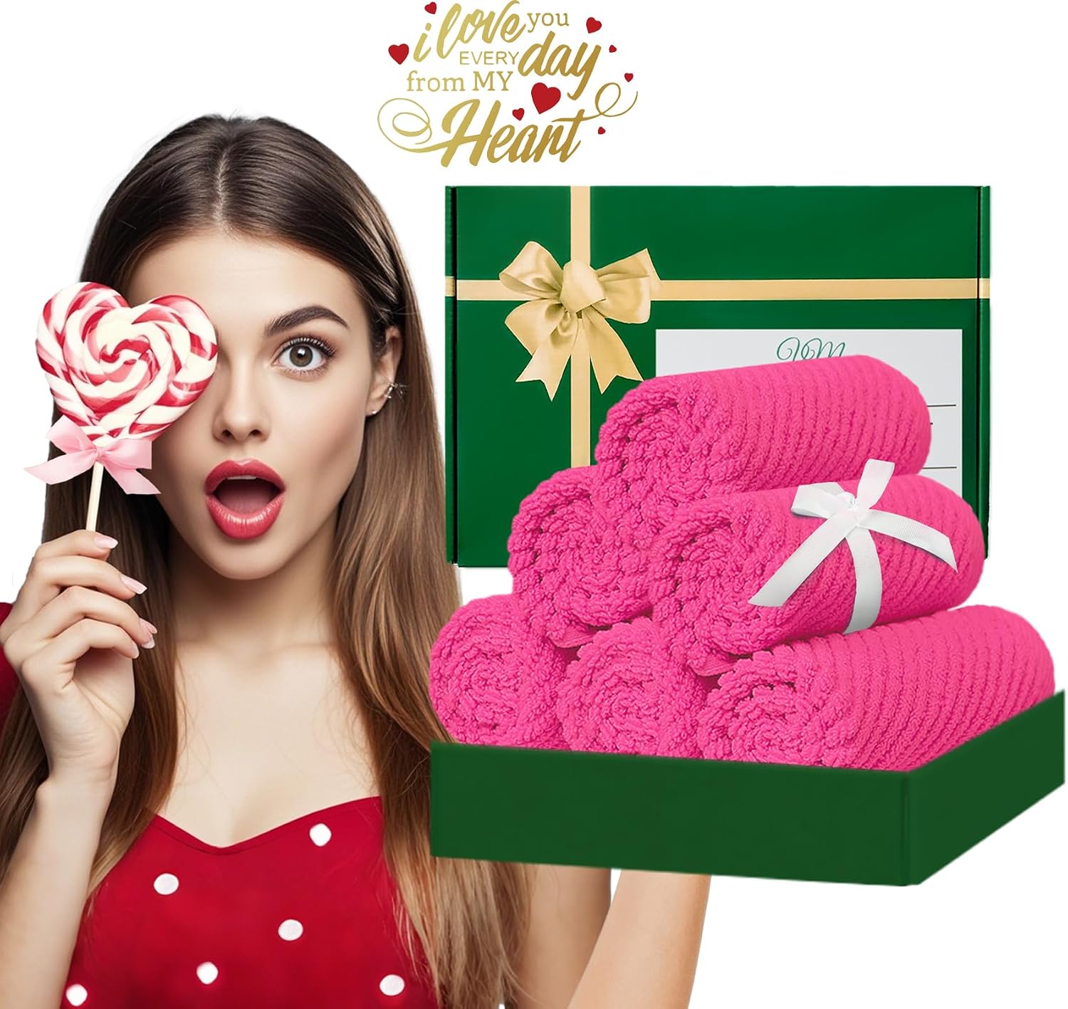 Detalle de VOOVA & MOVAS Hot Pink Washcloths (6PC, 13"x13") – 100% Cotton, Lightweight & Absorbent