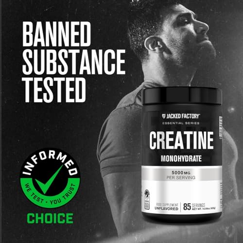 Detalle de Jacked Factory Creatine Monohydrate 425g – 85 Servings, Unflavoured