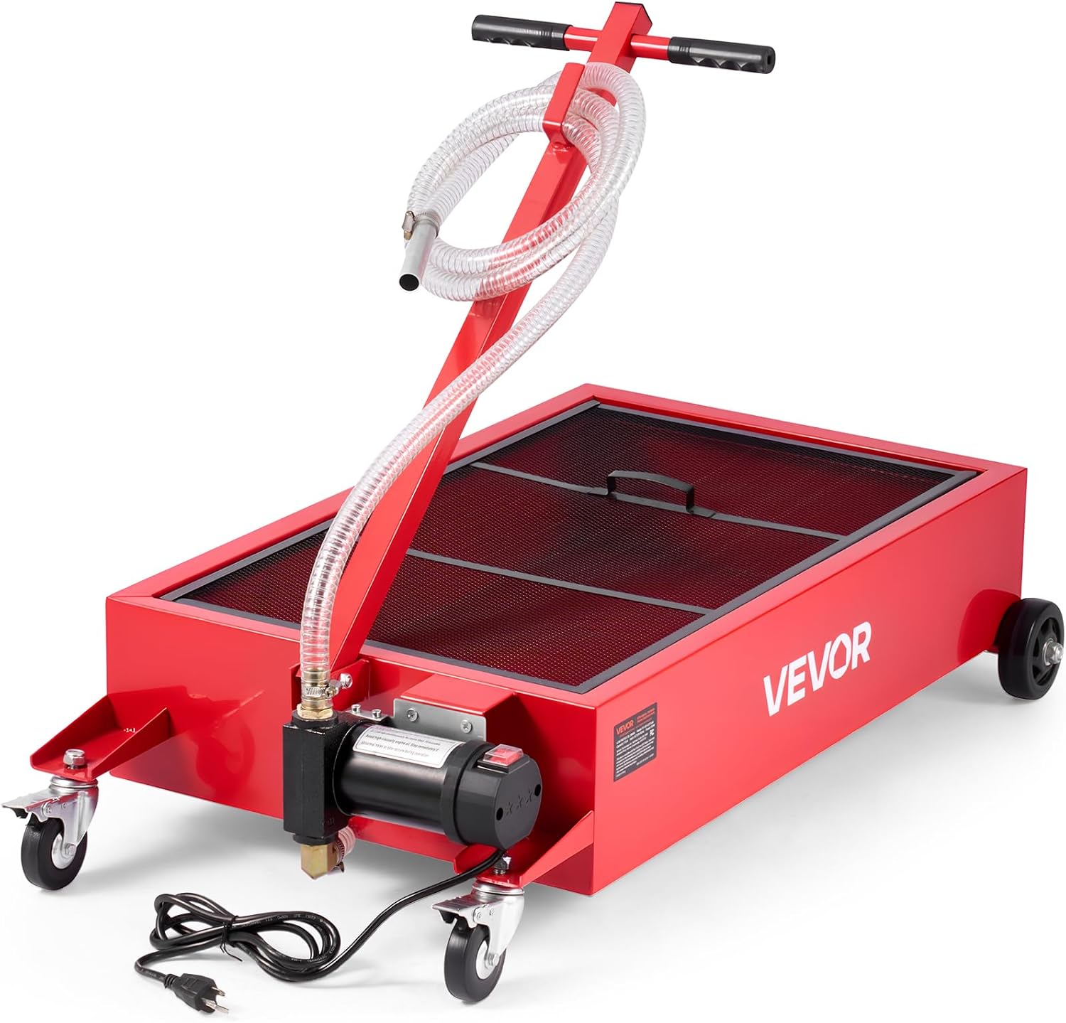 Detalle de VEVOR Low Profile 17 Gal Rolling Oil Drain Pan with 110V High-Flow Pump
