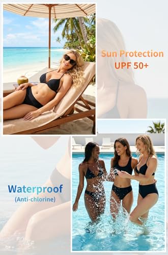 Detalle de Leovqn Period Swimwear Bikini Bottoms – Leakproof, UPF 50+ Waterproof Brief for Light to Medium Days