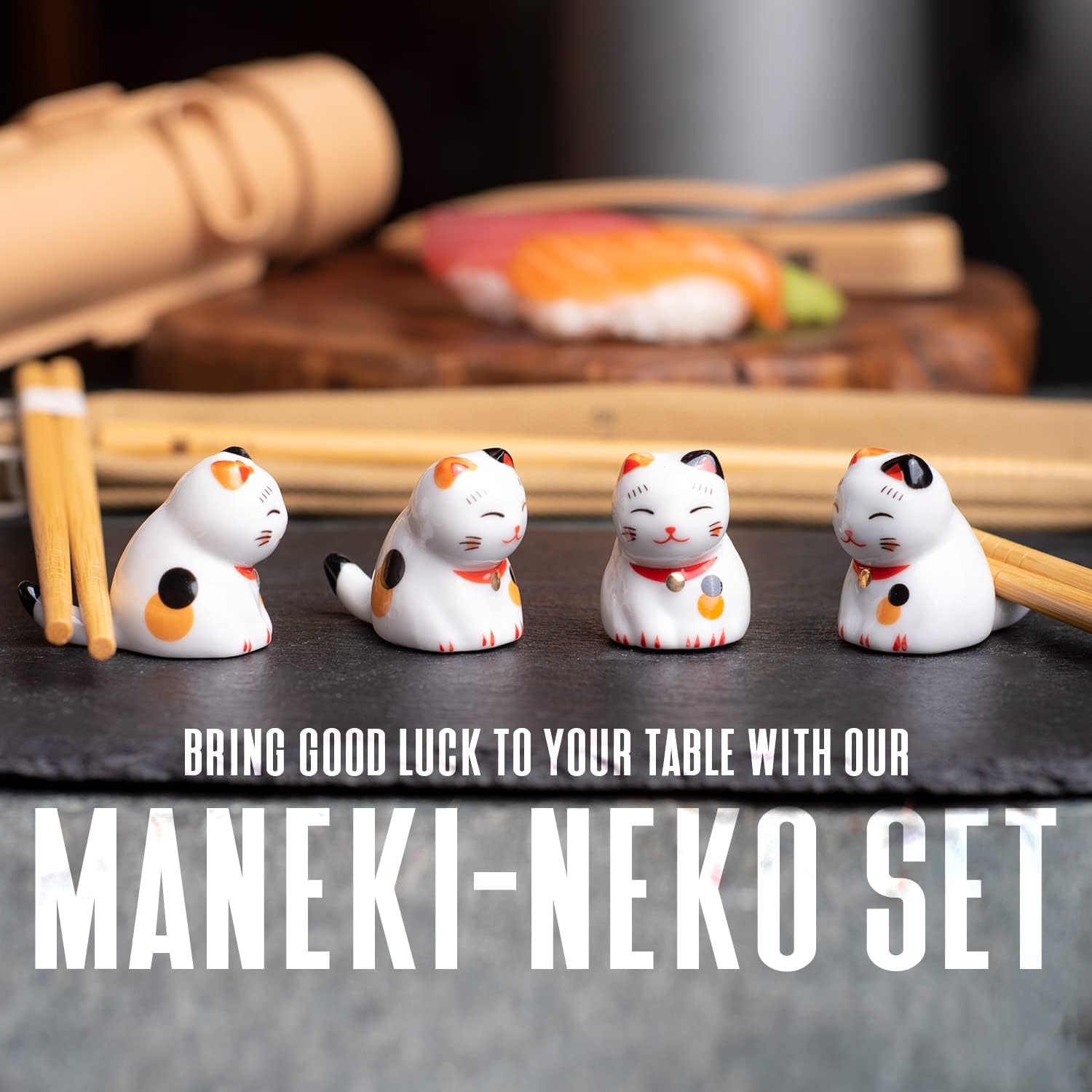 Detalle de Alas Complete 20-Piece Sushi Making Set (Knife, Mats, Rice Bazooka & More) for Beginners and Pros