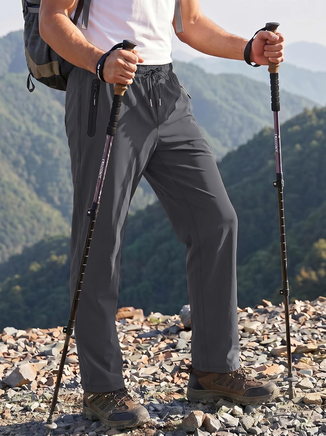 Detalle de EKLENTSON Men's Lightweight Outdoor Trousers