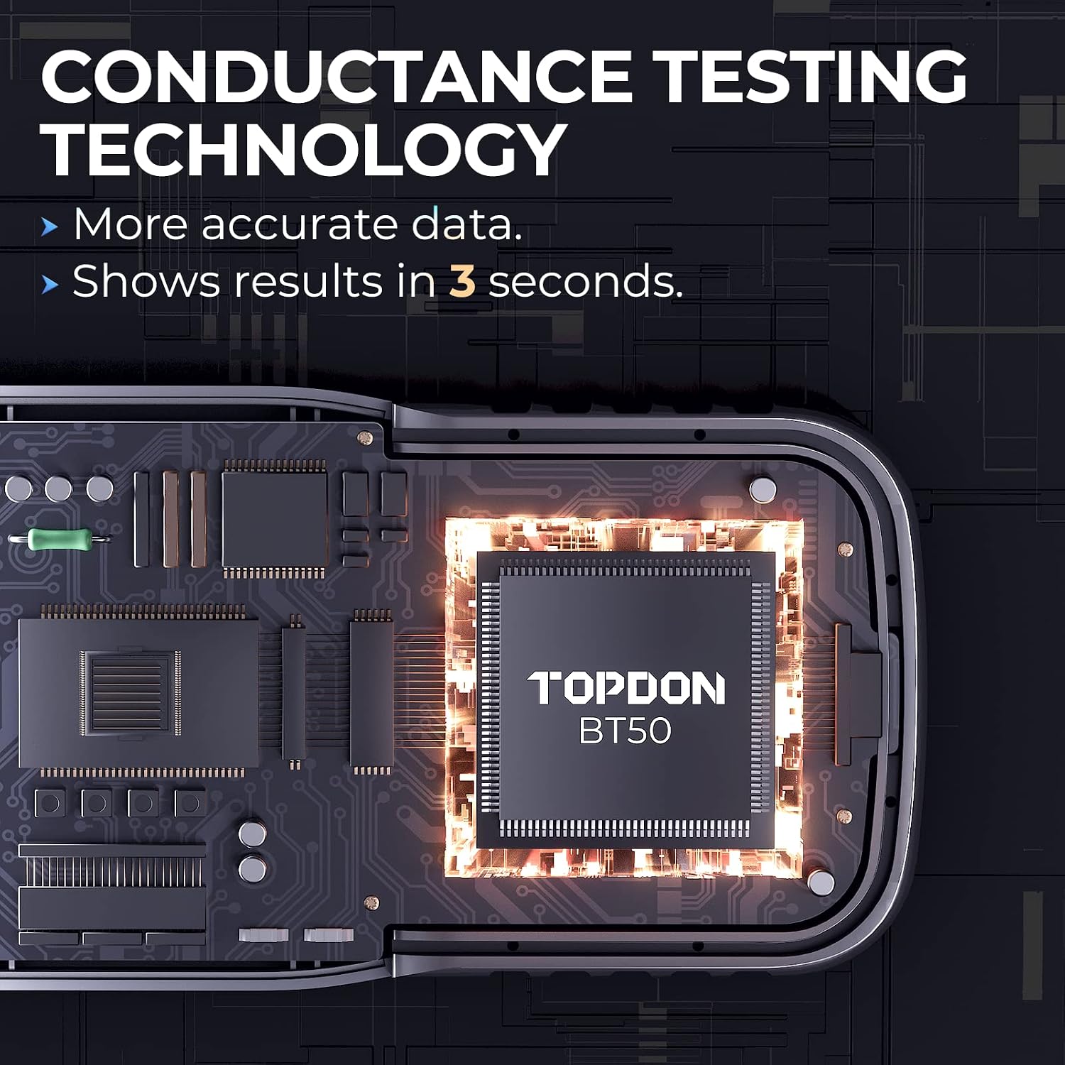 Thumbnail 4 de TOPDON BT50 12V Car Battery Tester — Upgraded 100-2000 CCA Load Tester for Cranking and Charging Systems