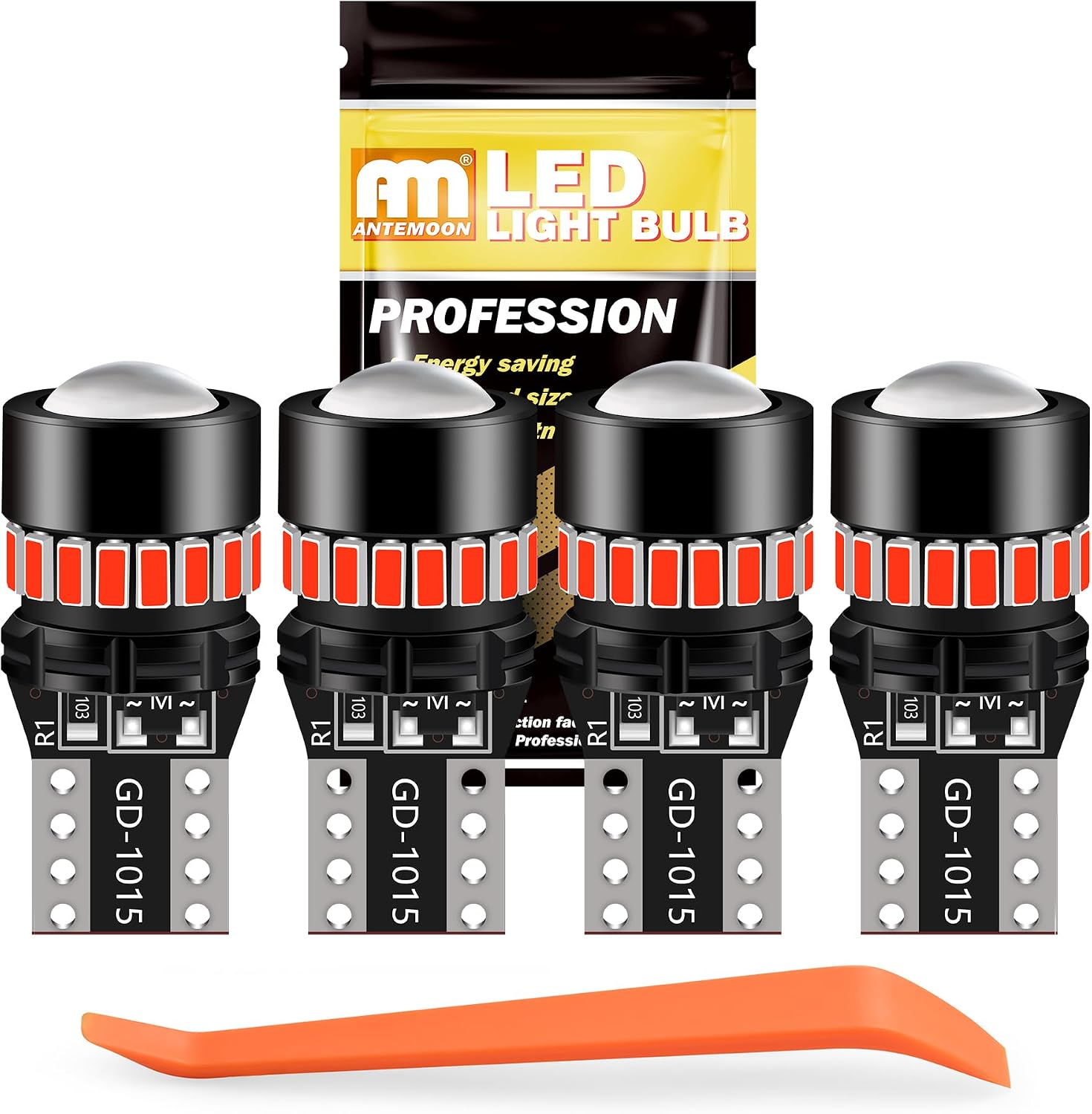 Detalle de ANTEMOON T10 W5W Rojo 4 unidades 12V/24V