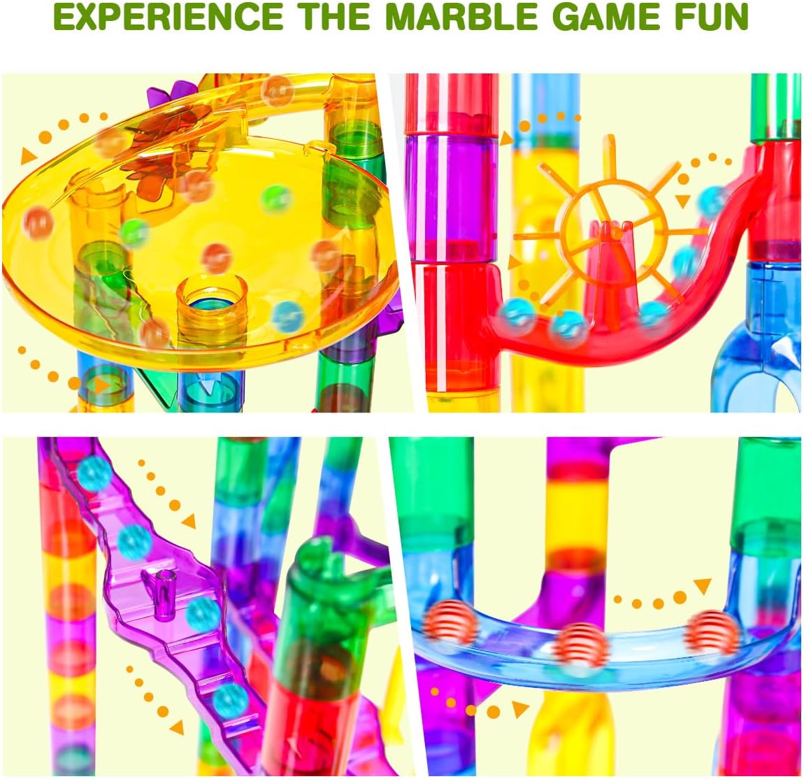 Detalle de Meland Marble Run 132-piece marble track set 🧩