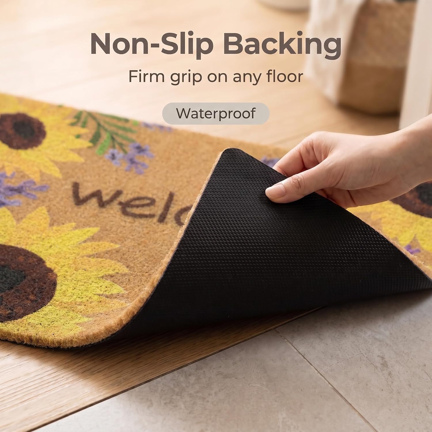 Thumbnail 3 de Faux Coir Doormat, 29.5 × 17 in