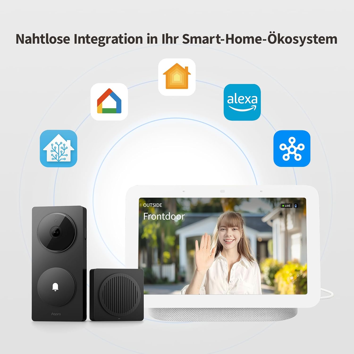 Thumbnail 1 de Aqara Smart Türklingel mit Kamera G410 (2K) – Video, 2-Wege-Audio & Matter-Hub integriert