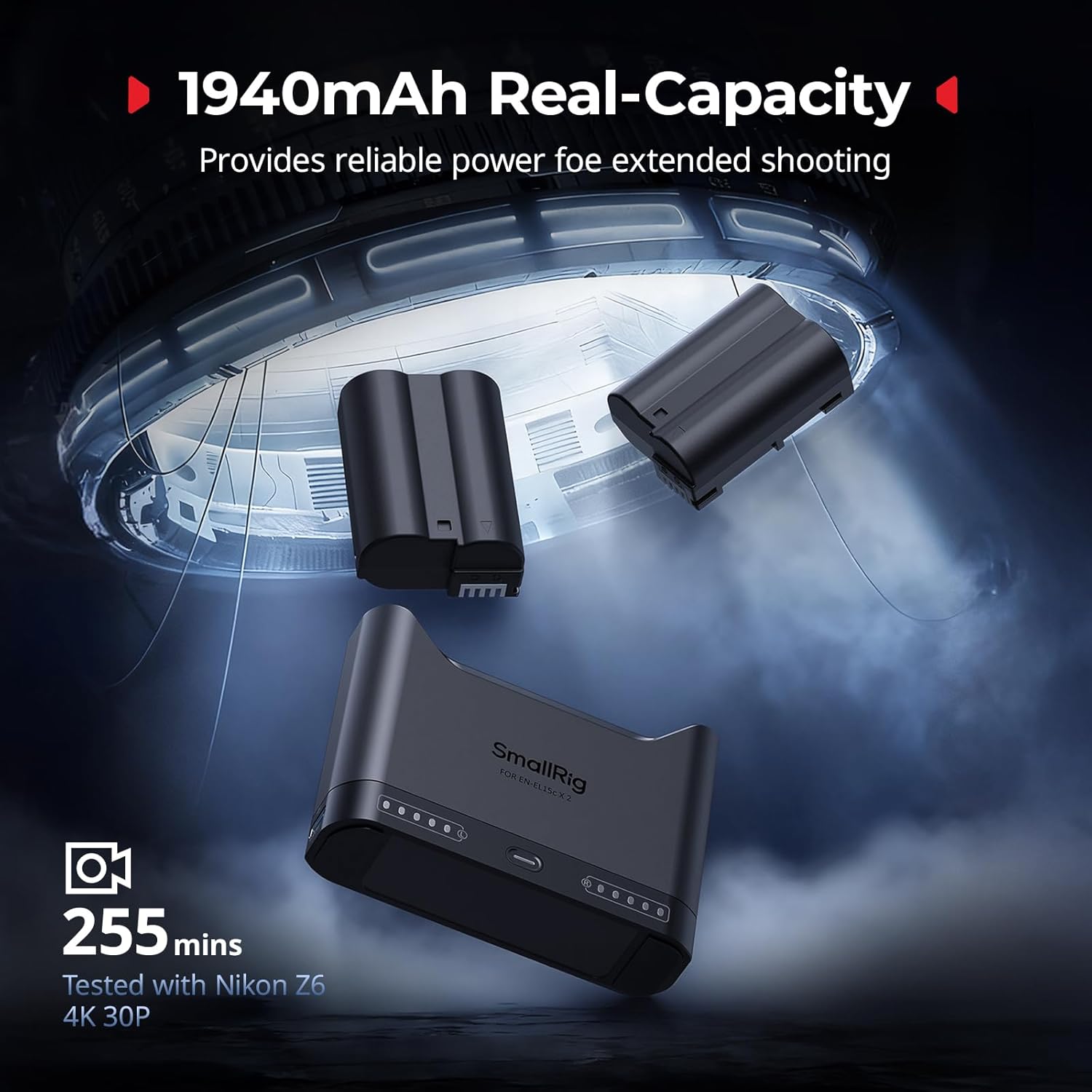 Detalle 2 de SMALLRIG EN-EL15c 1940 mAh kit batterie