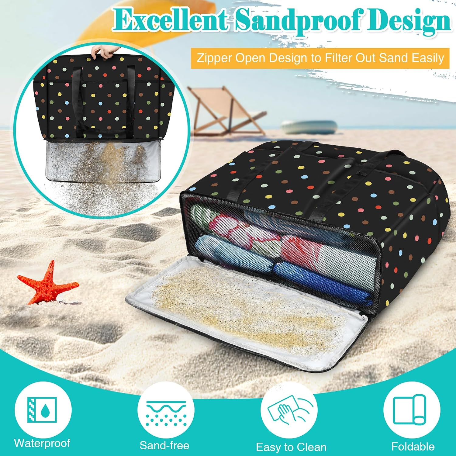 Thumbnail 5 de LUROON Strandtasche XXL 50x35x20 cm