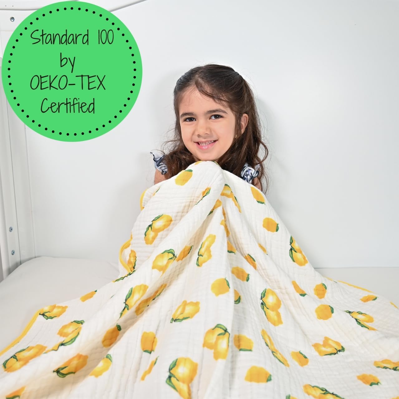 Detalle de LollyBanks Muslin Baby Blanket 47 x 47 in