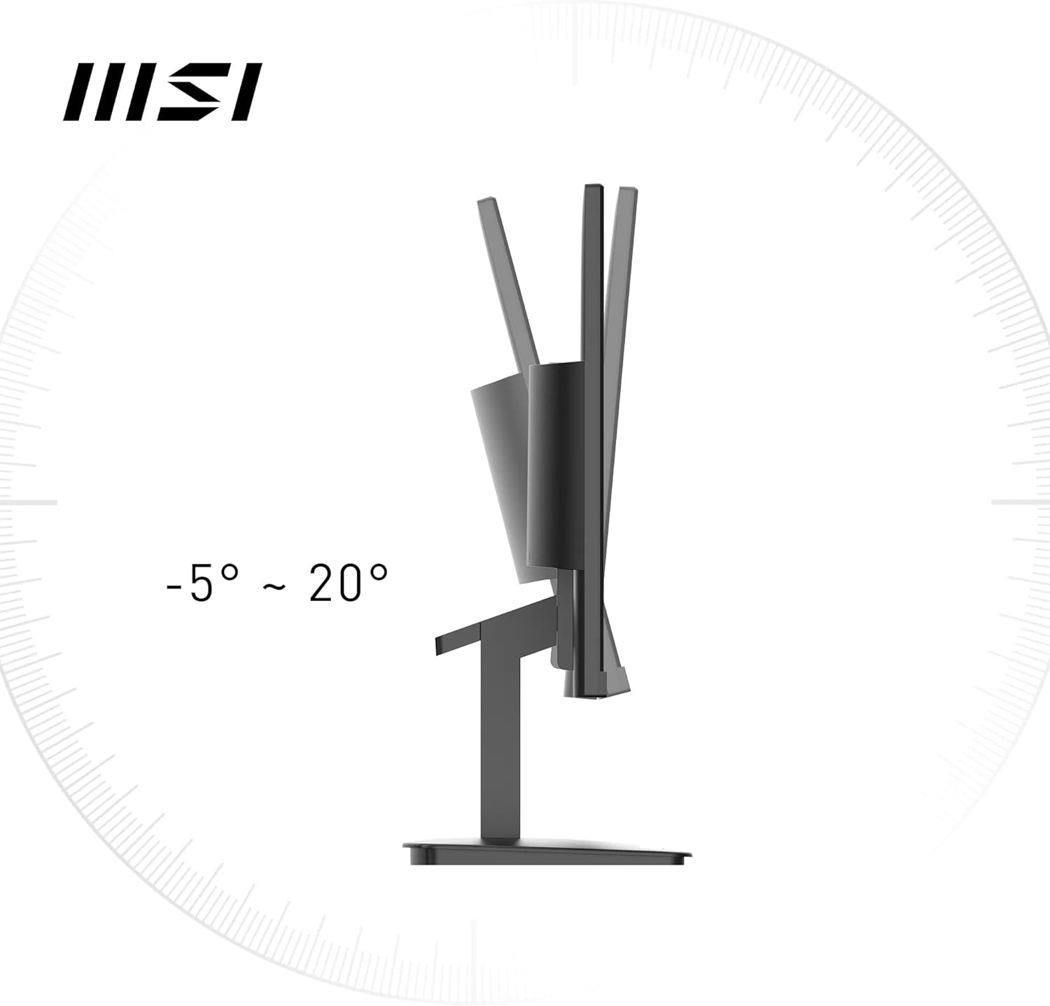 Detalle 2 de MSI PRO MP2412 23.8-inch Full HD Office Monitor (VA, 100Hz, speakers, VESA)