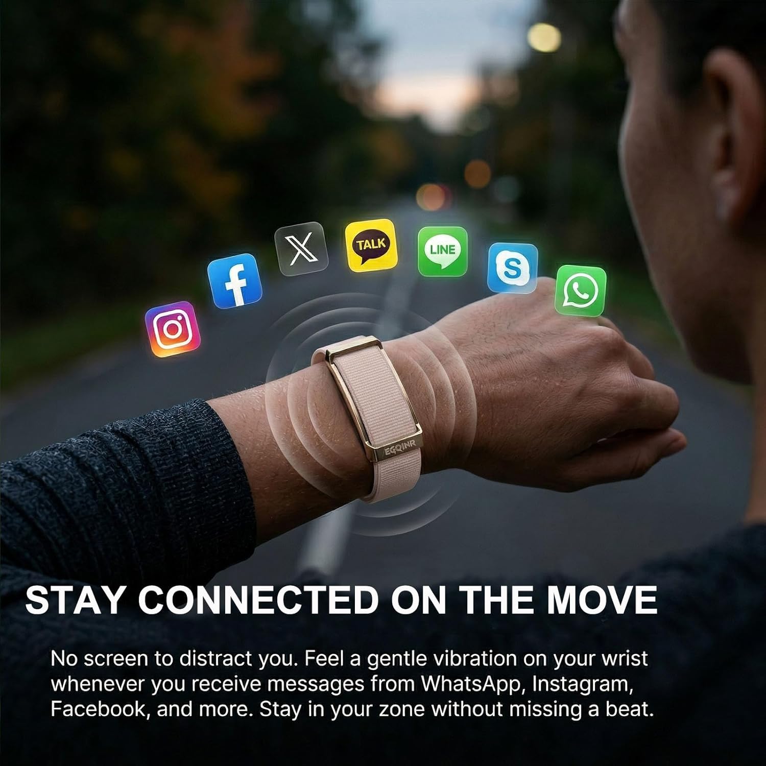 Thumbnail 3 de EGQINR Smart Bracelet for Women: Ultra-Thin Fitness Tracker with 20–30 Day Battery