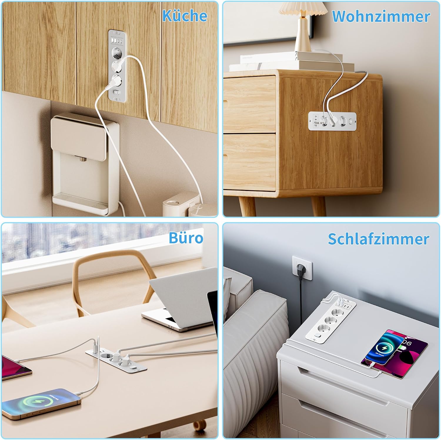 Detalle 2 de Vipwell Prise encastrée avec USB 20W