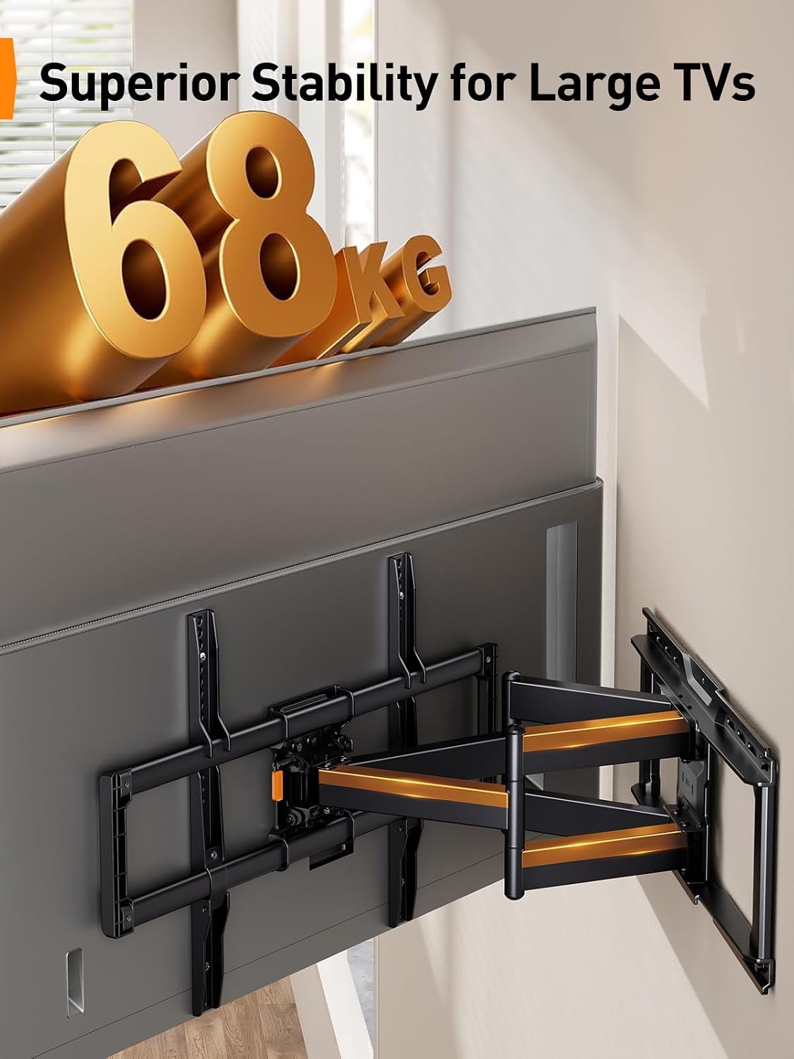 Thumbnail 4 de Perlegear PGLF16 full motion TV bracket 68 kg