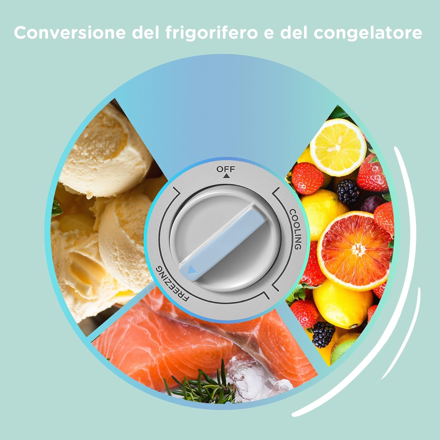 Detalle 2 de COMFEE' RCC146WH2EU(E) 143L Congelatore a Pozzetto Indipendente: efficienza, versatilità e praticità