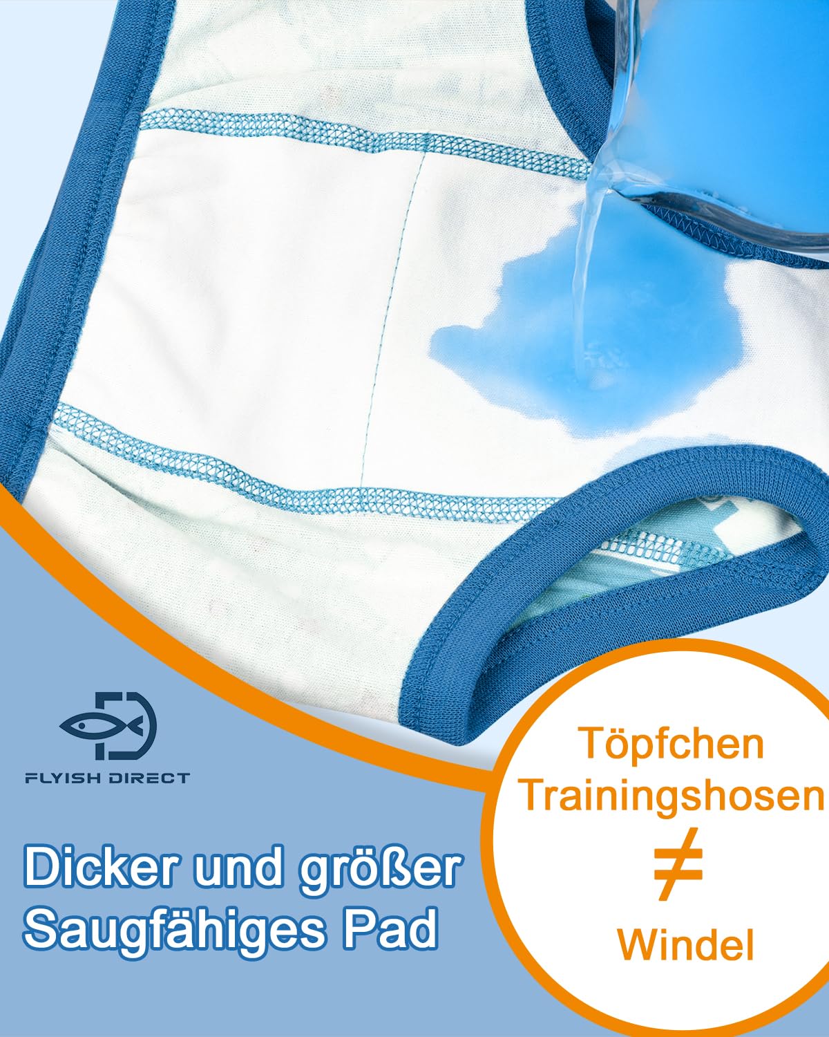 Detalle de FLYISH DIRECT 90/2T Trainingshose für Kinder 🚼