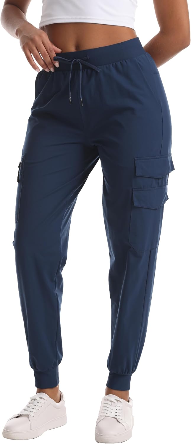 Detalle de Yoglegins Women's Lightweight Hiking Joggers, 5 Pockets, Quick-Dry, UPF 50+