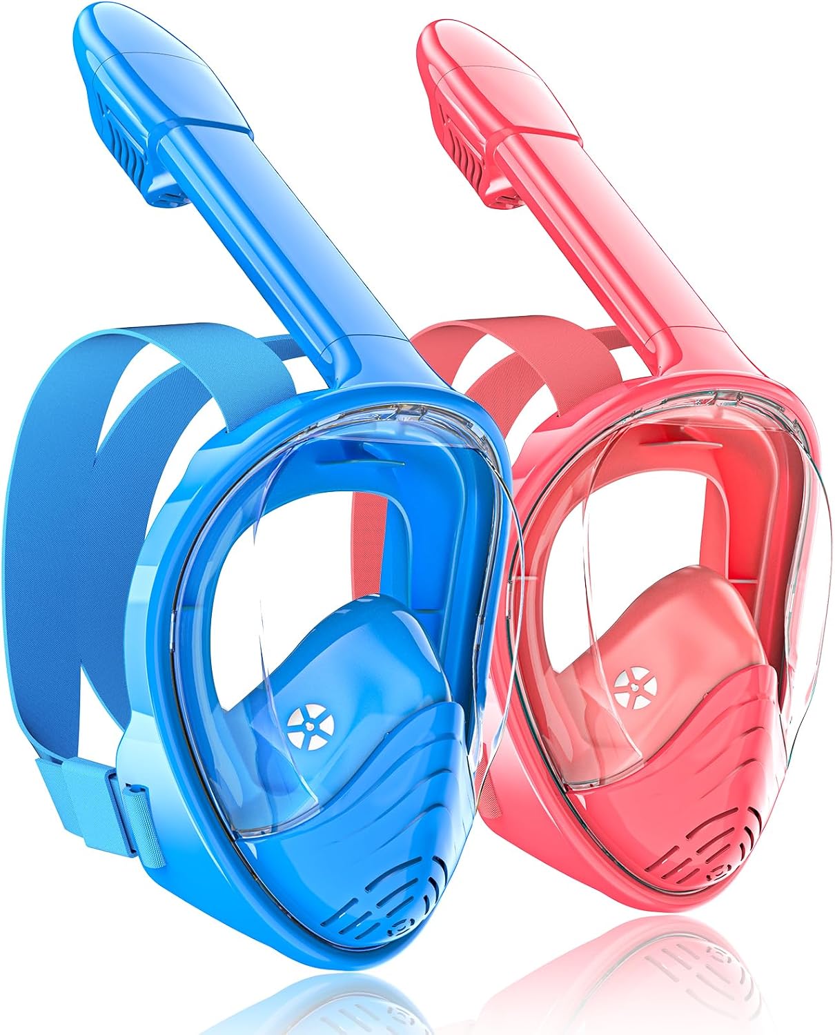 Detalle de QingSong Kids Snorkel Mask Full Face with Camera Mount — 180° Panoramic View, Anti-Fog & Anti-Leak
