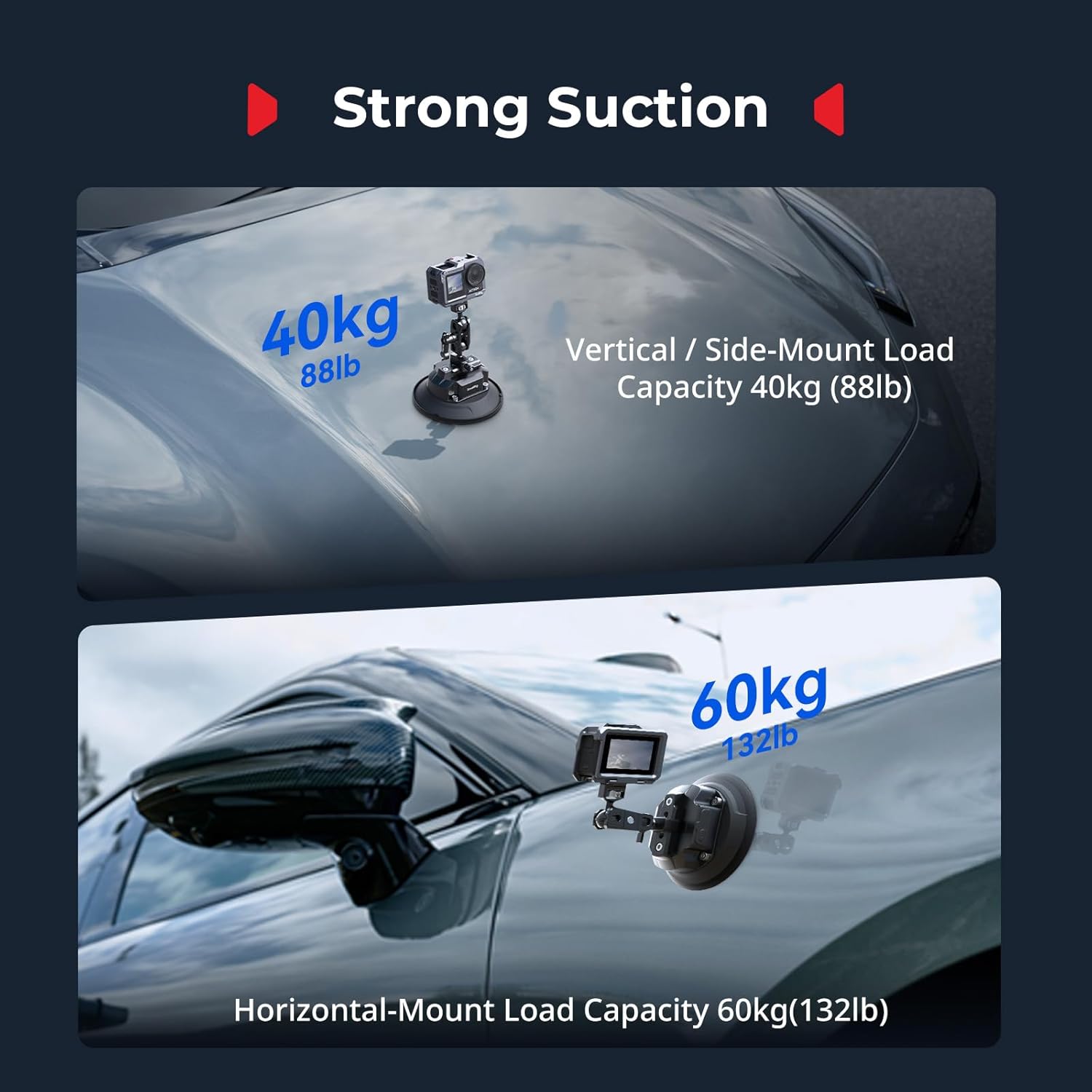 Thumbnail 5 de Kit SMALLRIG de Fixation à Ventouse électrique 5" avec Bras Magique et rotule pour véhicule – Batterie 2000 mAh