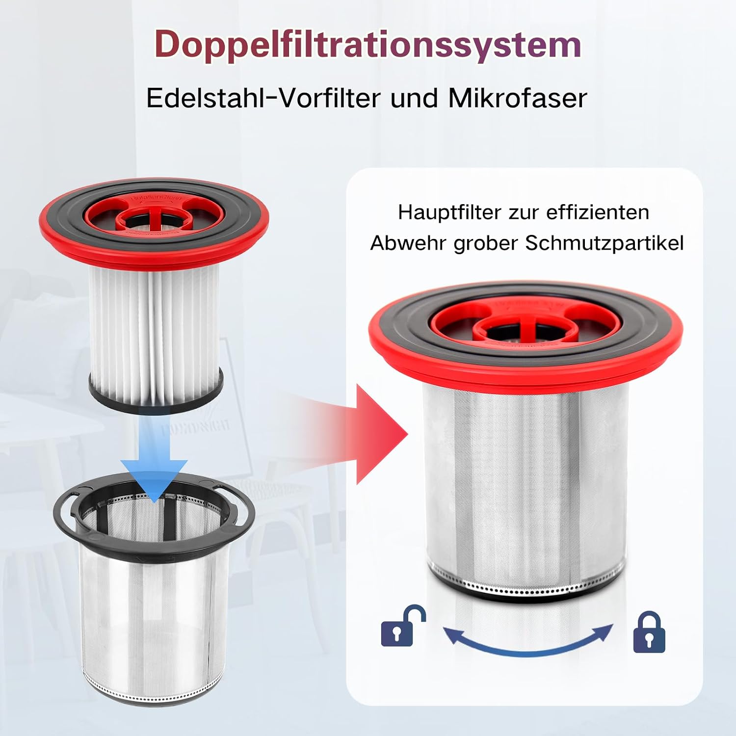 Detalle de Ersatzfilter für Bosch Unlimited Serie 7 – Aomiduo